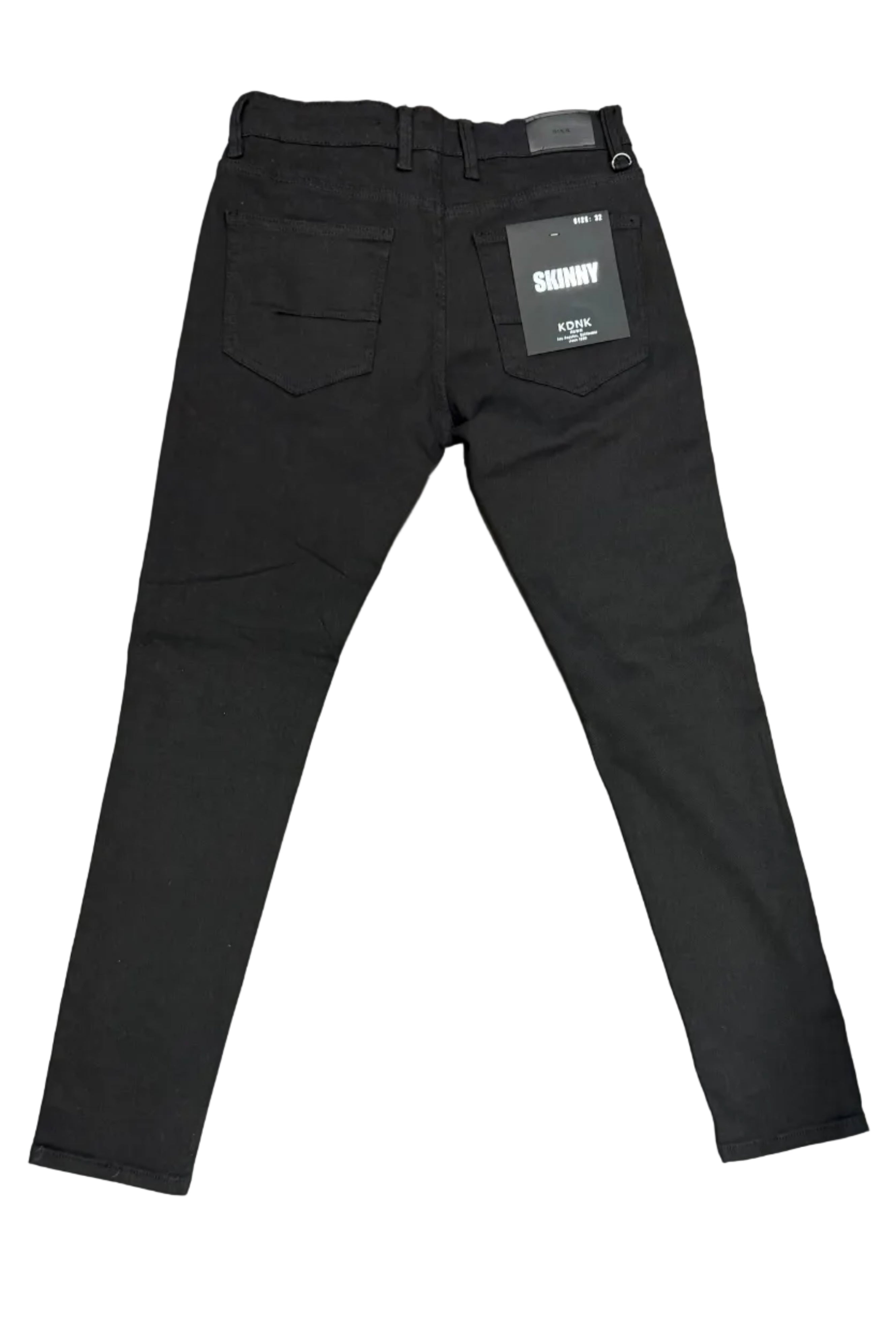 KDNK Black Distressed Skinny Jeans