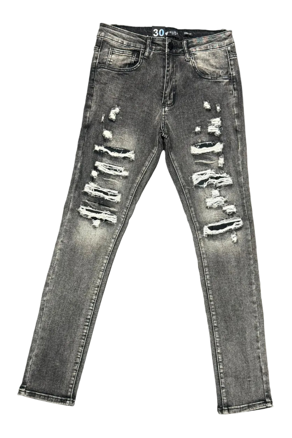 WAIMEA Distressed Skinny Jeans– Grey