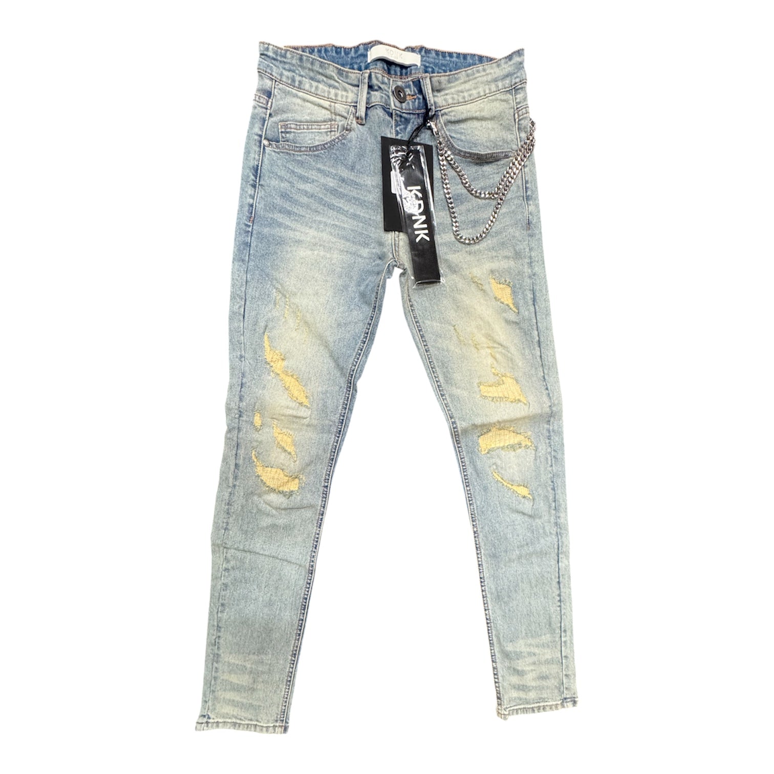 KDNK "Light Wash" Skinny Jeans