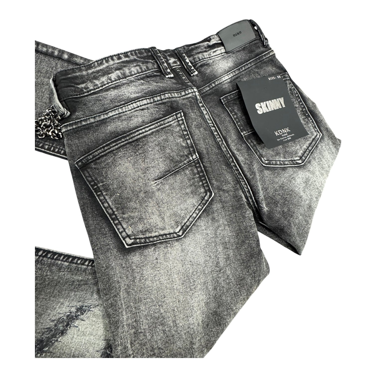 KDNK "Washed Black" Skinny Jeans