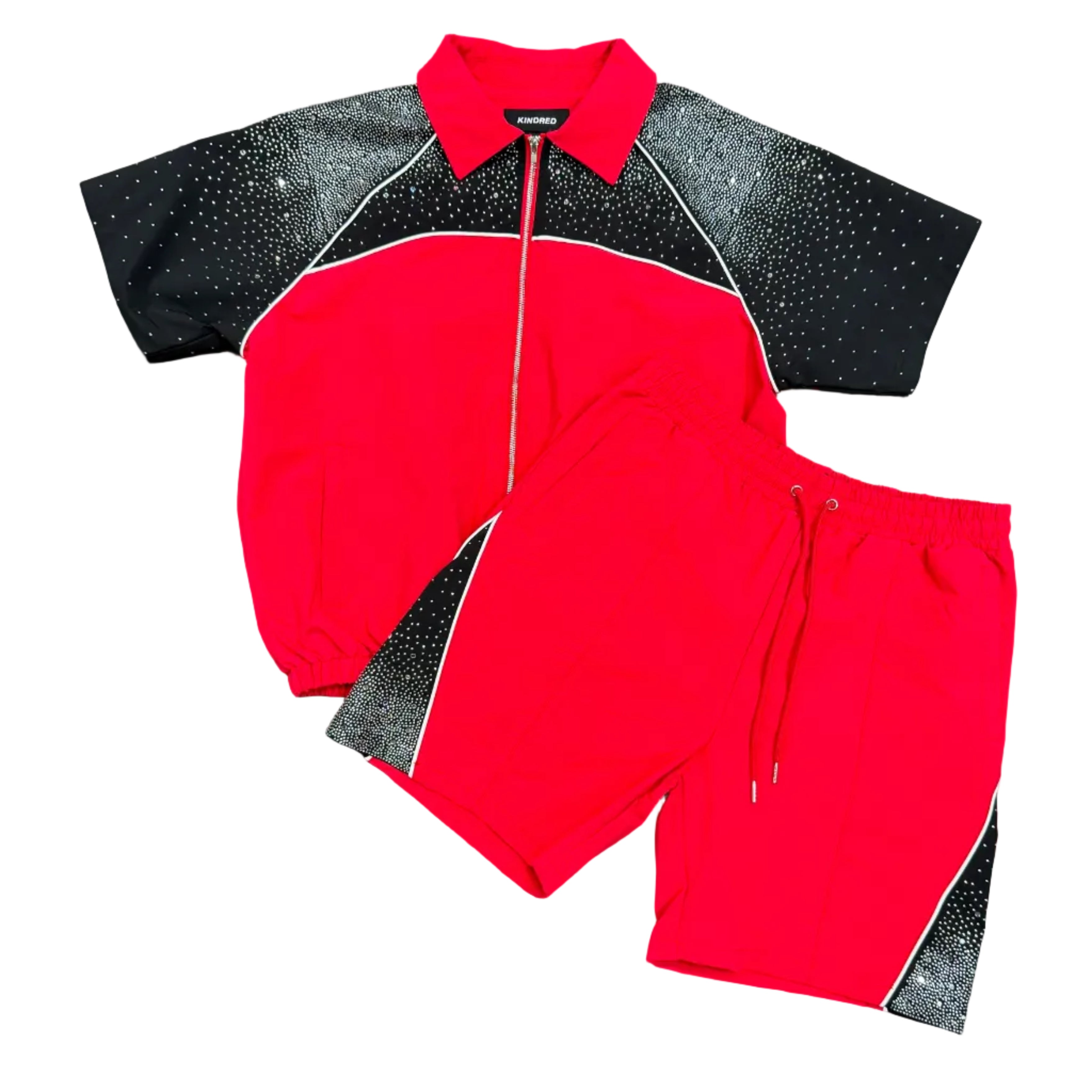 Kindred Rhinestone Zip-Up Shirt