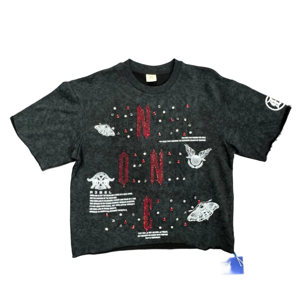 R3BEL "NONE" Cropped Tee