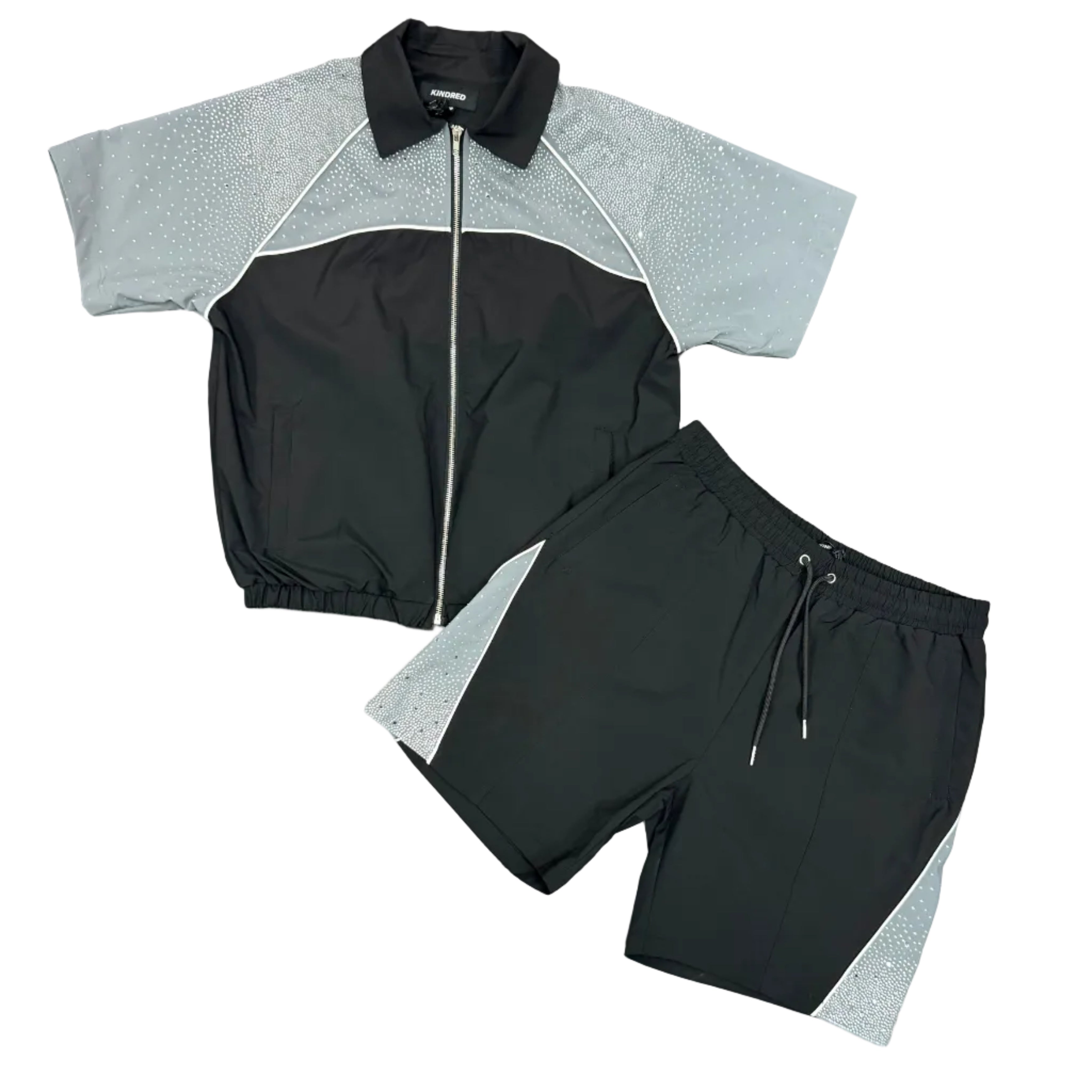 Kindred Rhinestone Zip-Up Shirt