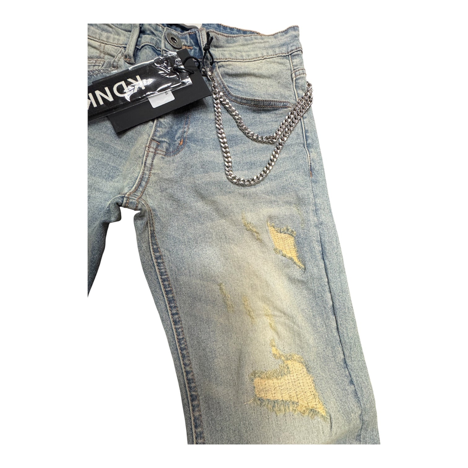 KDNK "Light Wash" Skinny Jeans
