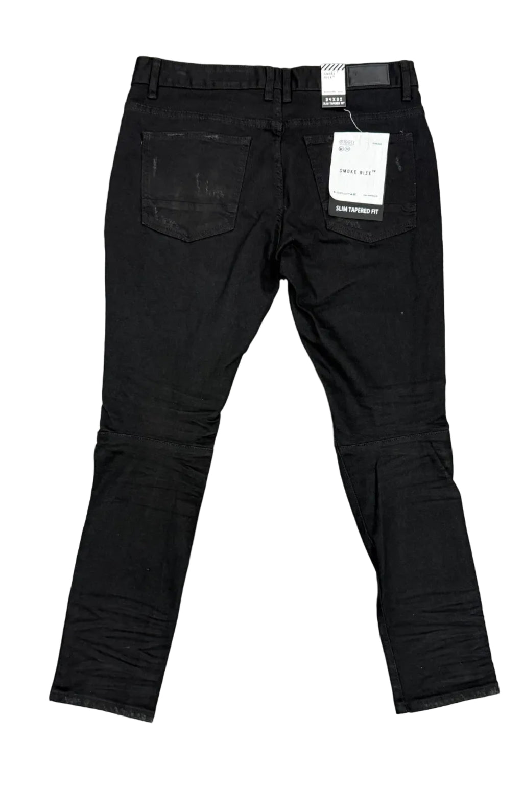 Smoke Rise Distressed Skinny Jeans– Black