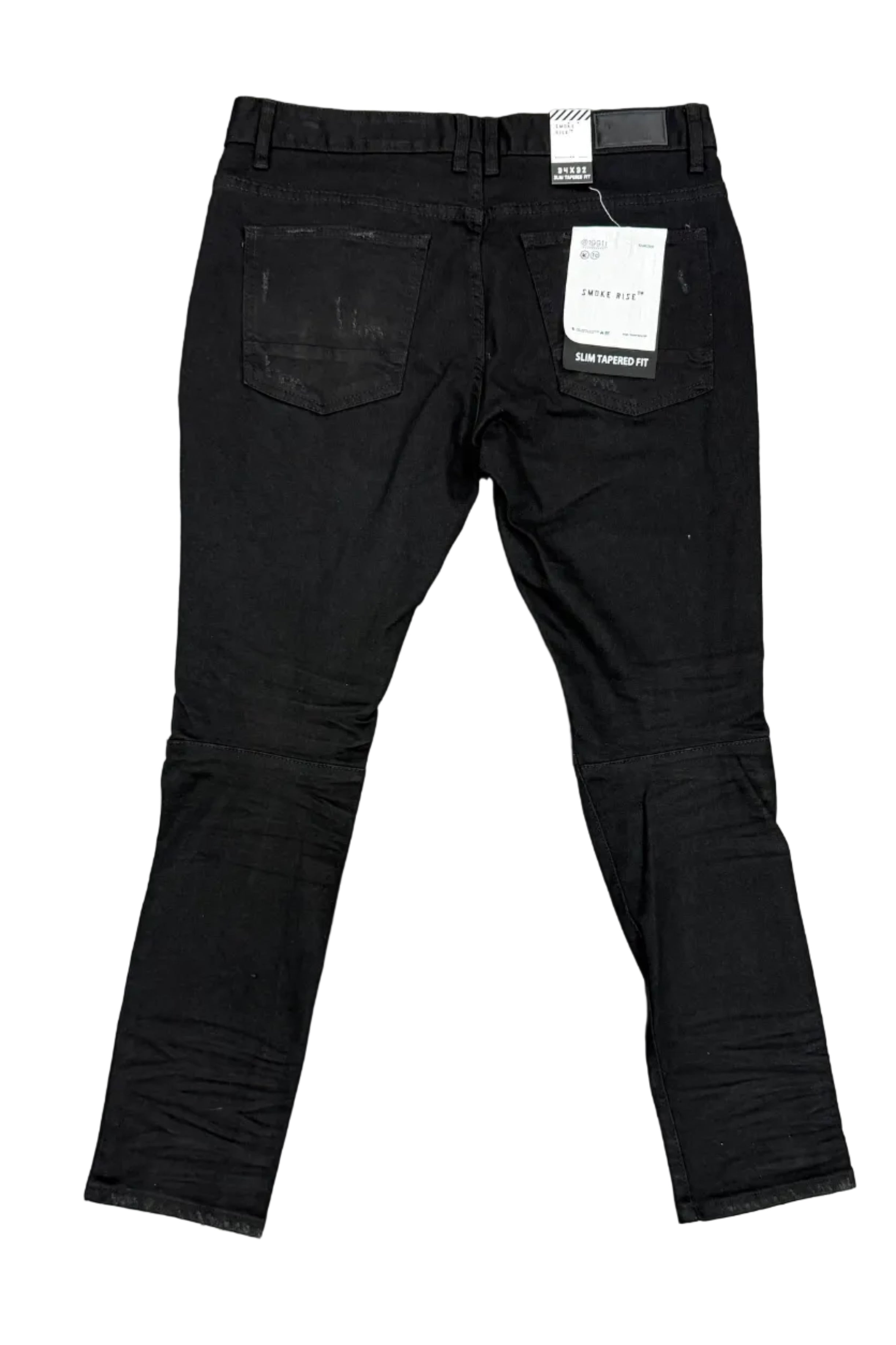 Smoke Rise Distressed Skinny Jeans– Black