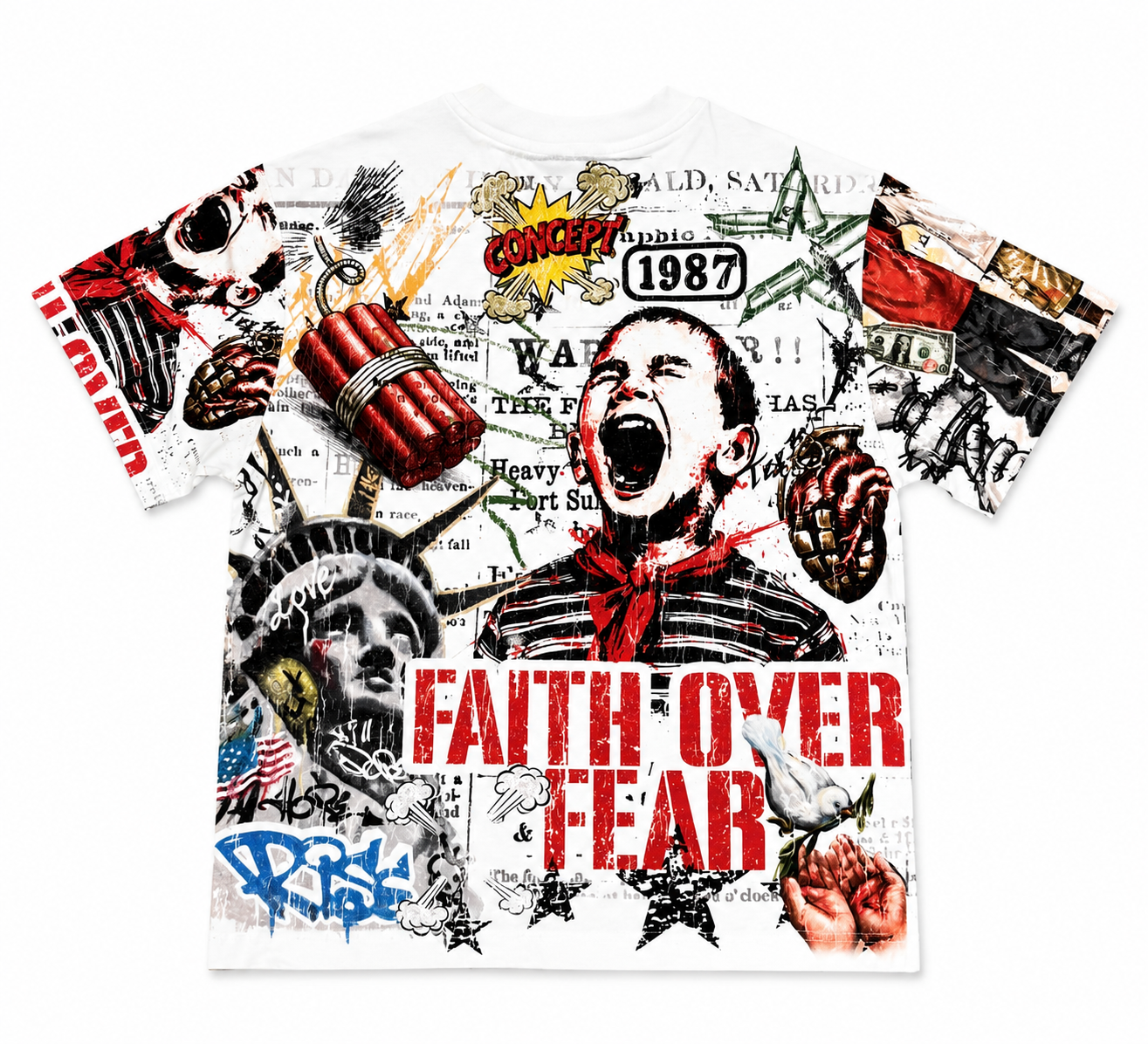 Concept "Over Fear" Tee - White