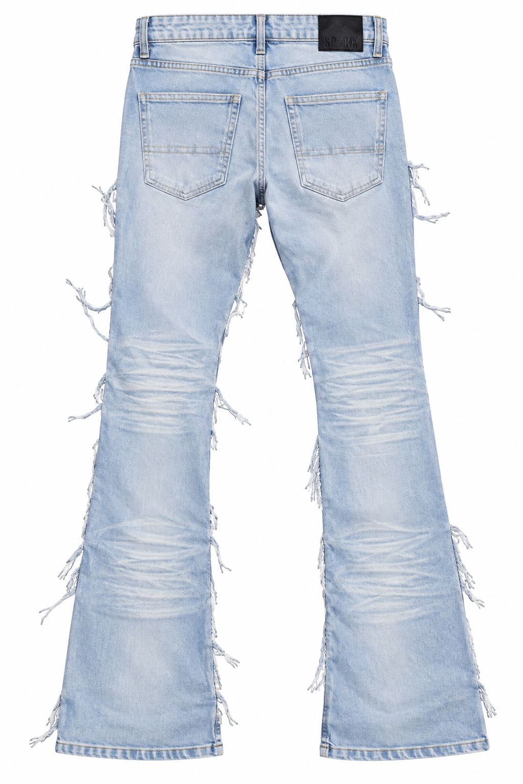 SPARK Light Wash Distressed Flare Jeans