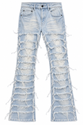 SPARK Light Wash Distressed Flare Jeans
