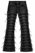 SPARK Jet Black Distressed Flare Jeans