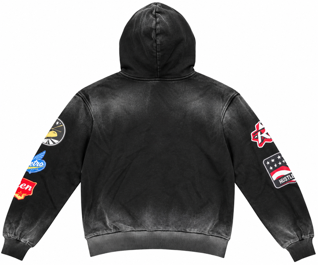 BKYS Saints Patch Zip-Up Hoodie – Black