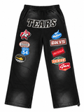 BKYS Tears Patch Wide-Leg Sweatpants – Black