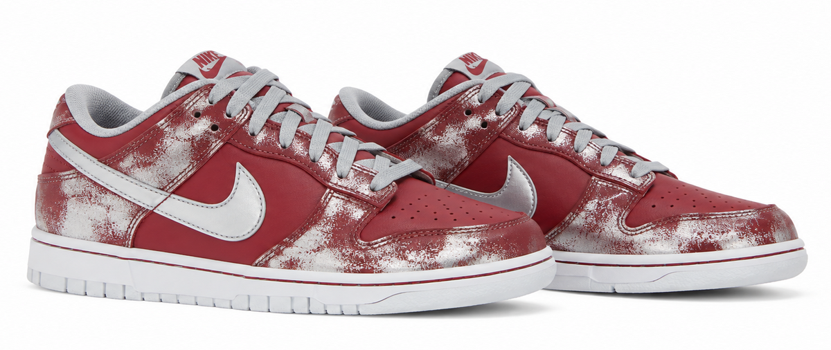 Nike Dunk Low GS “Team Red Metallic Silver”