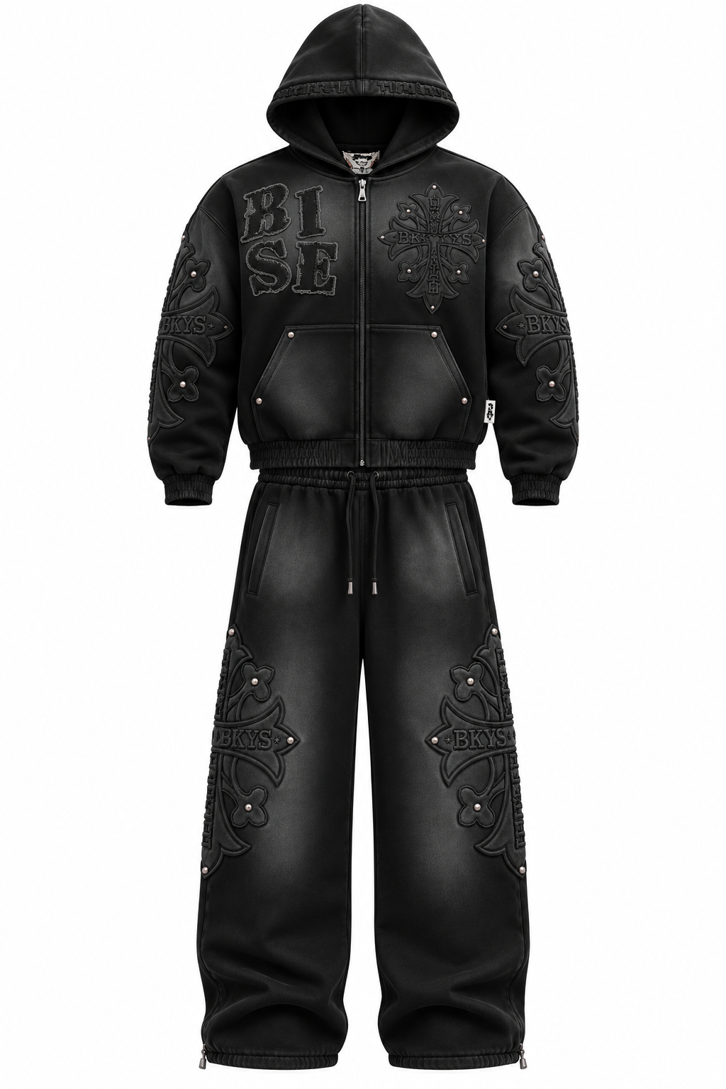 BKYS Cross F.Terry Long Pants - Black