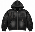 BKYS Cross F.Terry Zip-Up Hoodie - Black