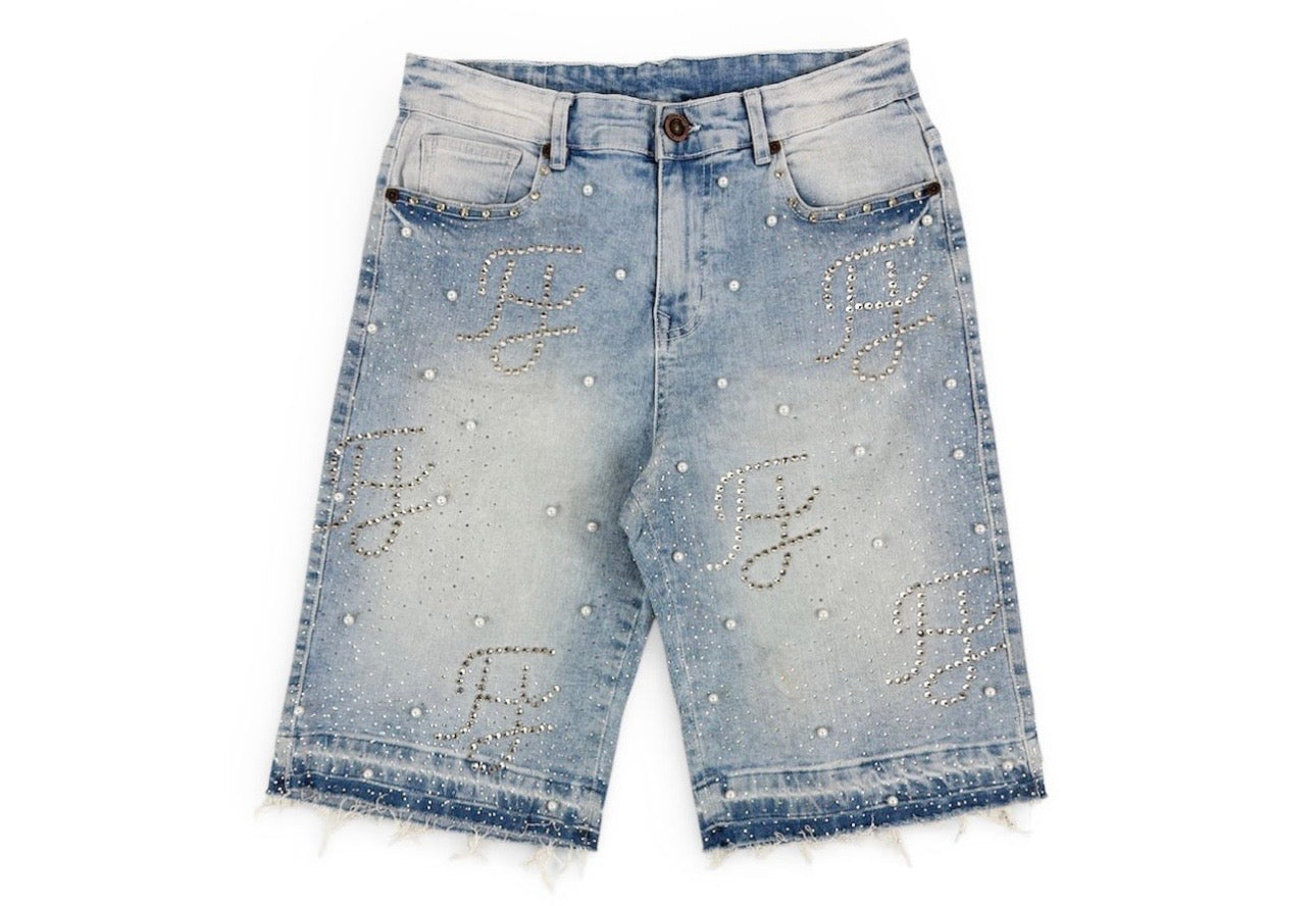 Focus "Crystal Monogram" Lt Blue Wash