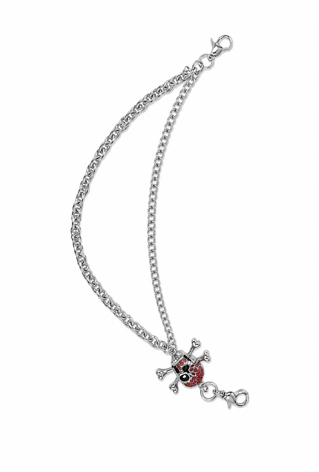 Pirate Skull Charm Wallet Chain
