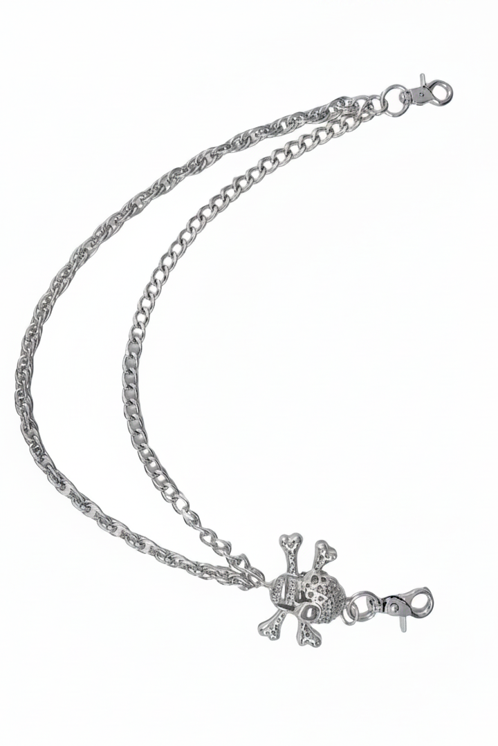 Silver Skull Wallet Chain