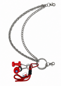 Red Utility Charm Wallet Chain