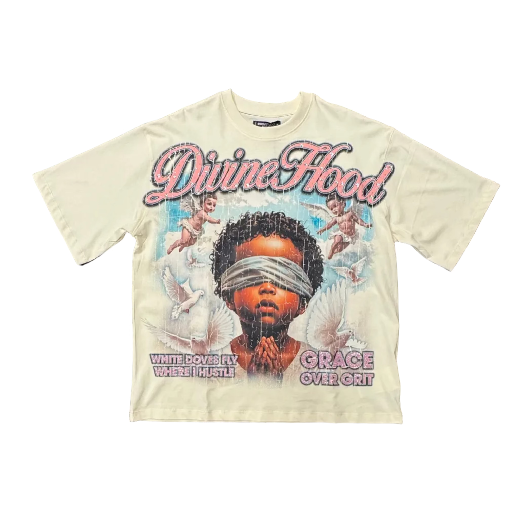 Roku Studio Divine Hood Graphic Tee - Cream