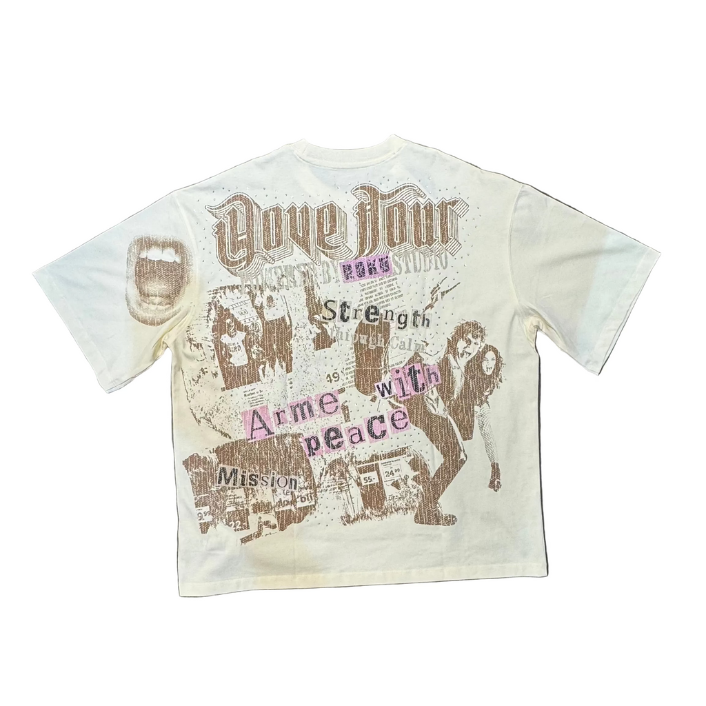 Roku Studio Dove Mode Tour Graphic Tee - Cream