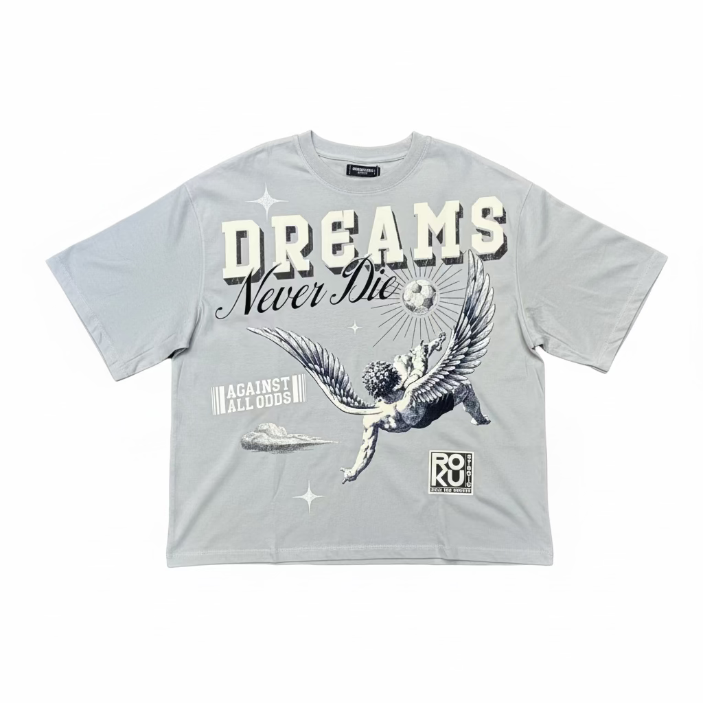 Roku Studio "Dreams Never Die" Grey Tee