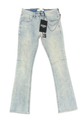 KDNK Rhinestone Flare Jeans– Light Wash