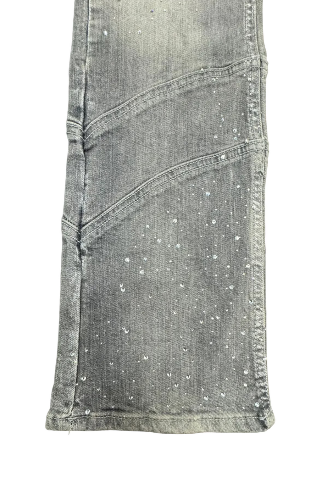 Liquid Crystal Rhinestone Flare Jeans