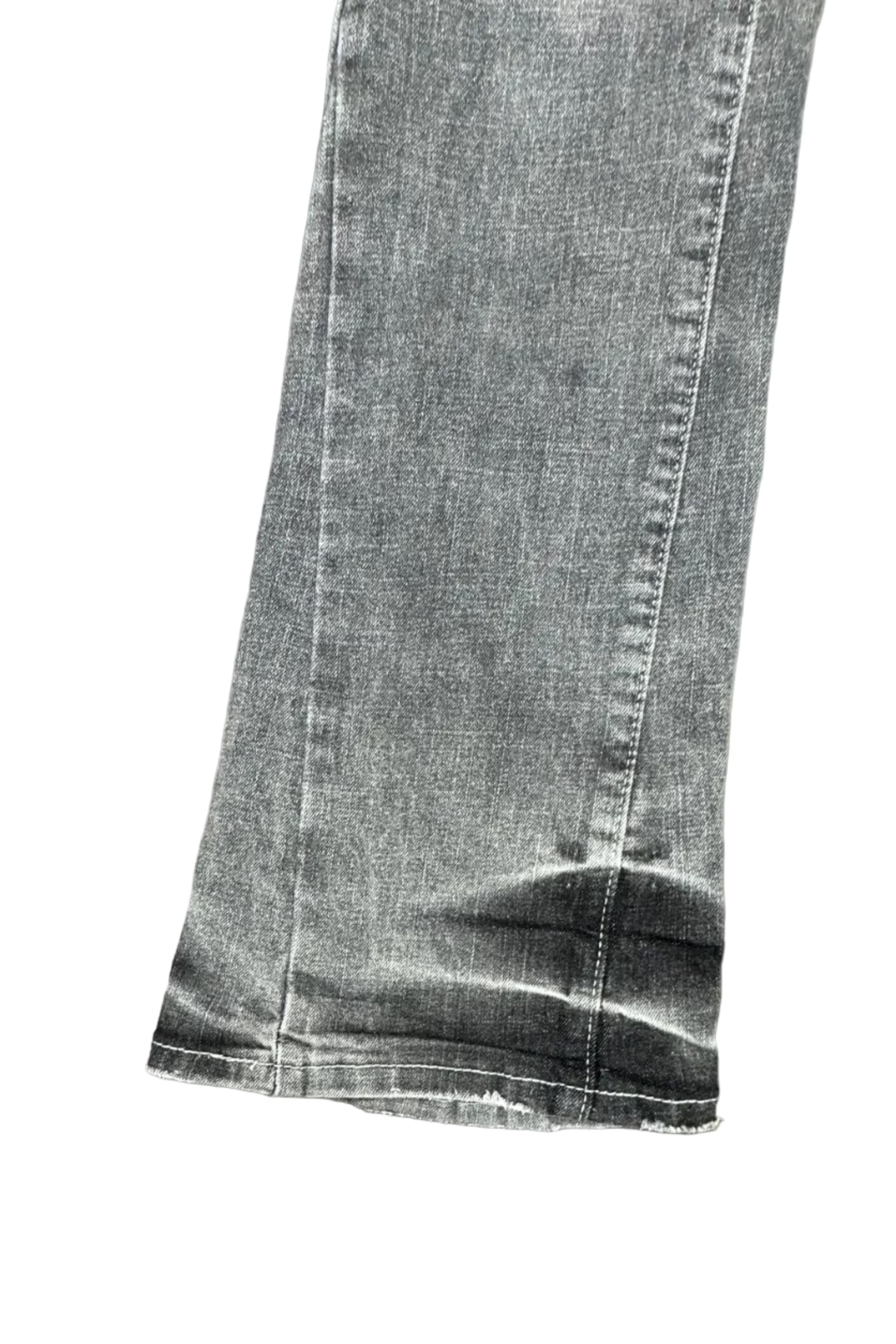 Roar Denim Stacked Flared Jeans- Grey