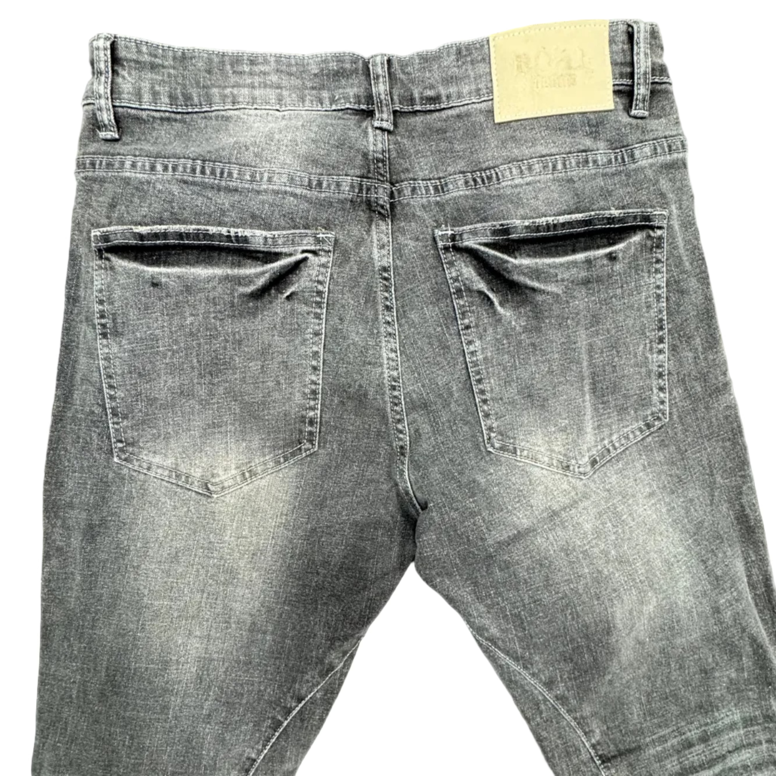 Roar Denim Stacked Flared Jeans- Grey