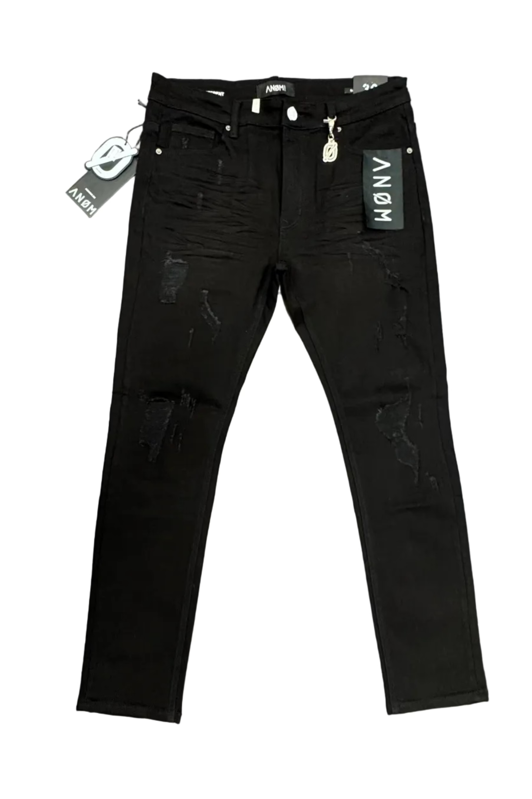 ANOM Distressed Skinny Jeans– Black