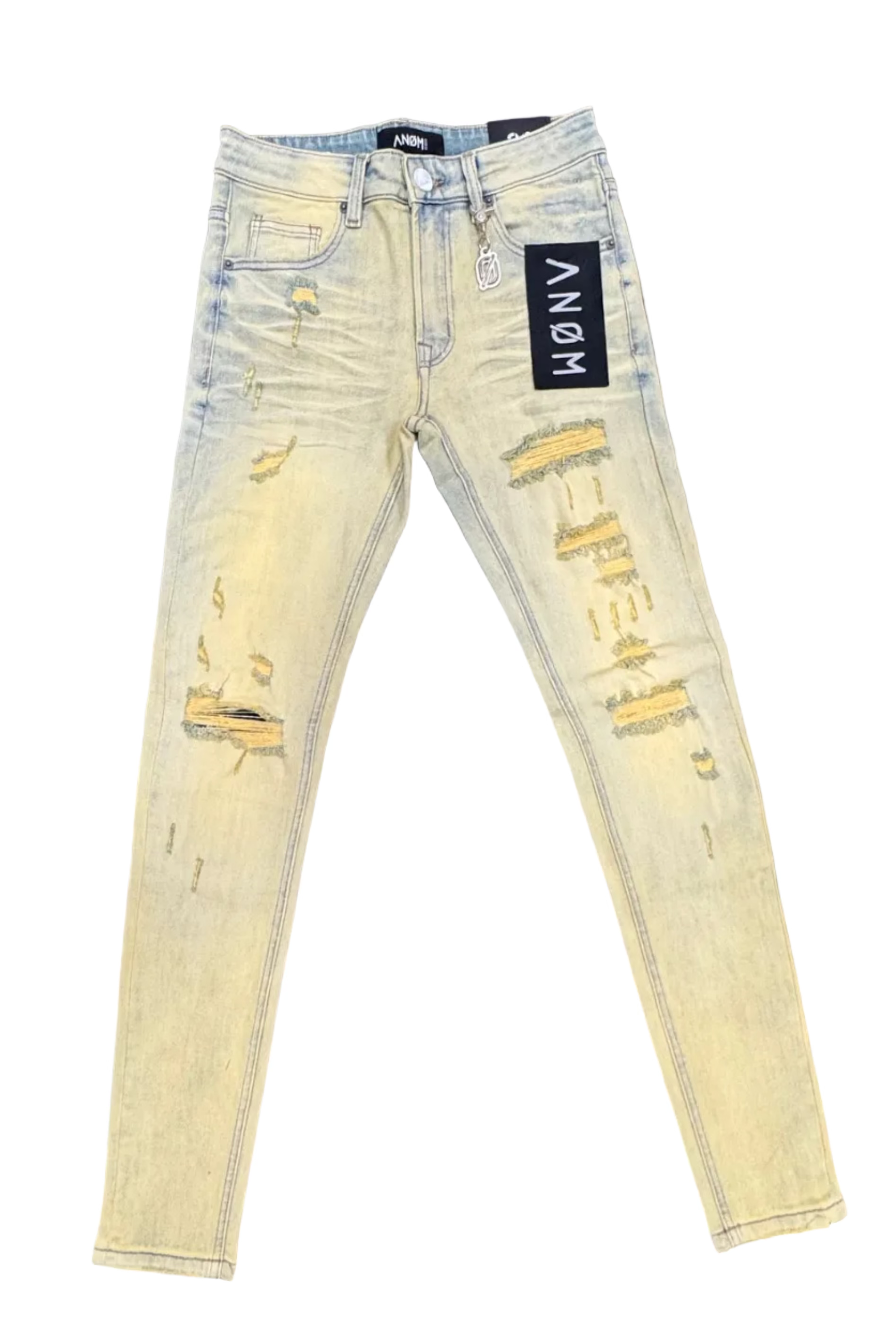 ANOM Distressed Skinny Jeans– Sand