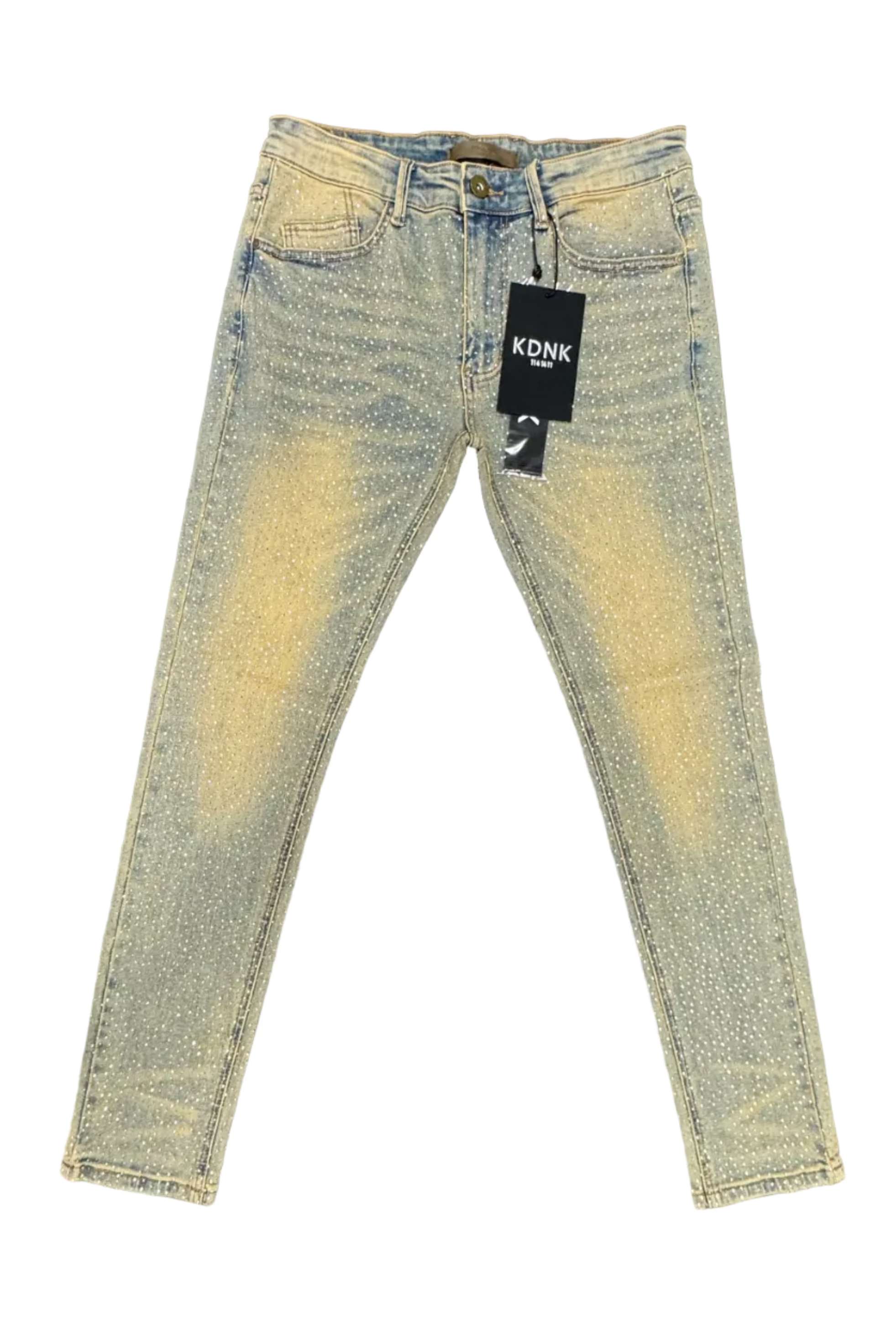 KDNK Skinny Rhinestone Jeans– V.Lt