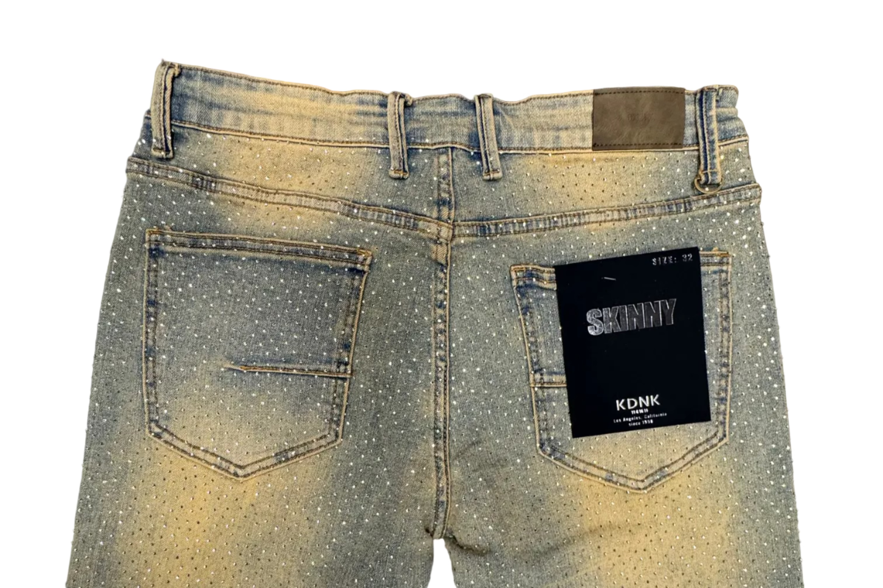 KDNK Skinny Rhinestone Jeans– V.Lt