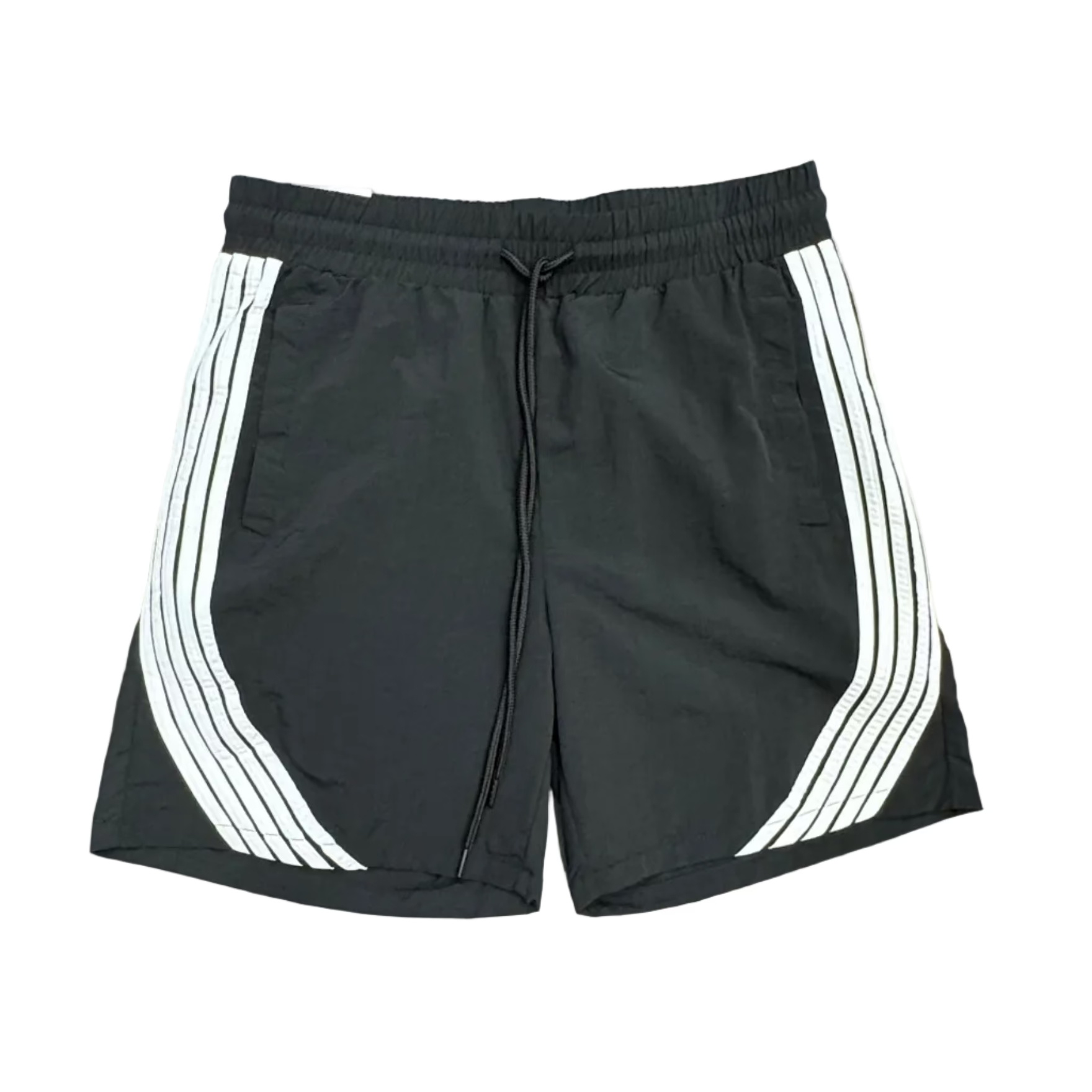 Rebel Minds Black Nylon Shorts