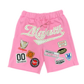 Majestik Graphic Fleece Shorts– Pink