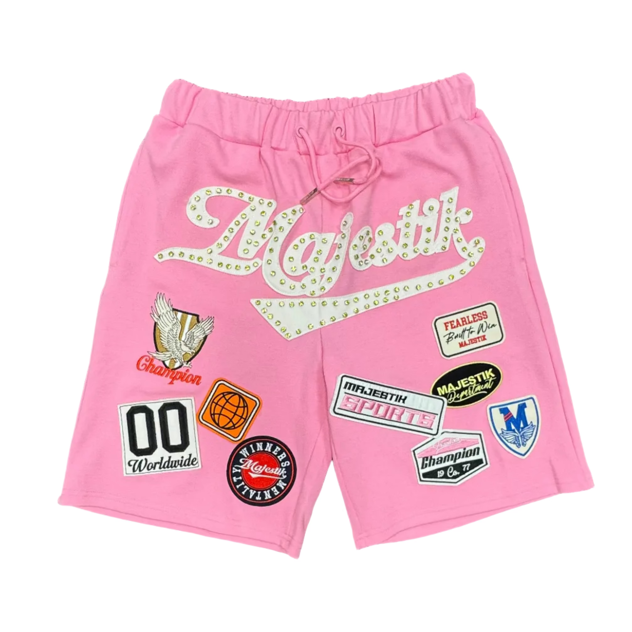 Majestik Graphic Fleece Shorts– Pink