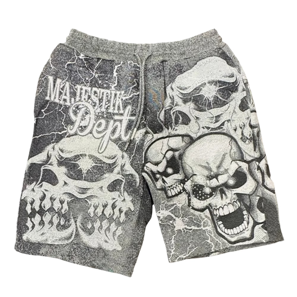 Majestik "Skull Inferno" Shorts– Grey