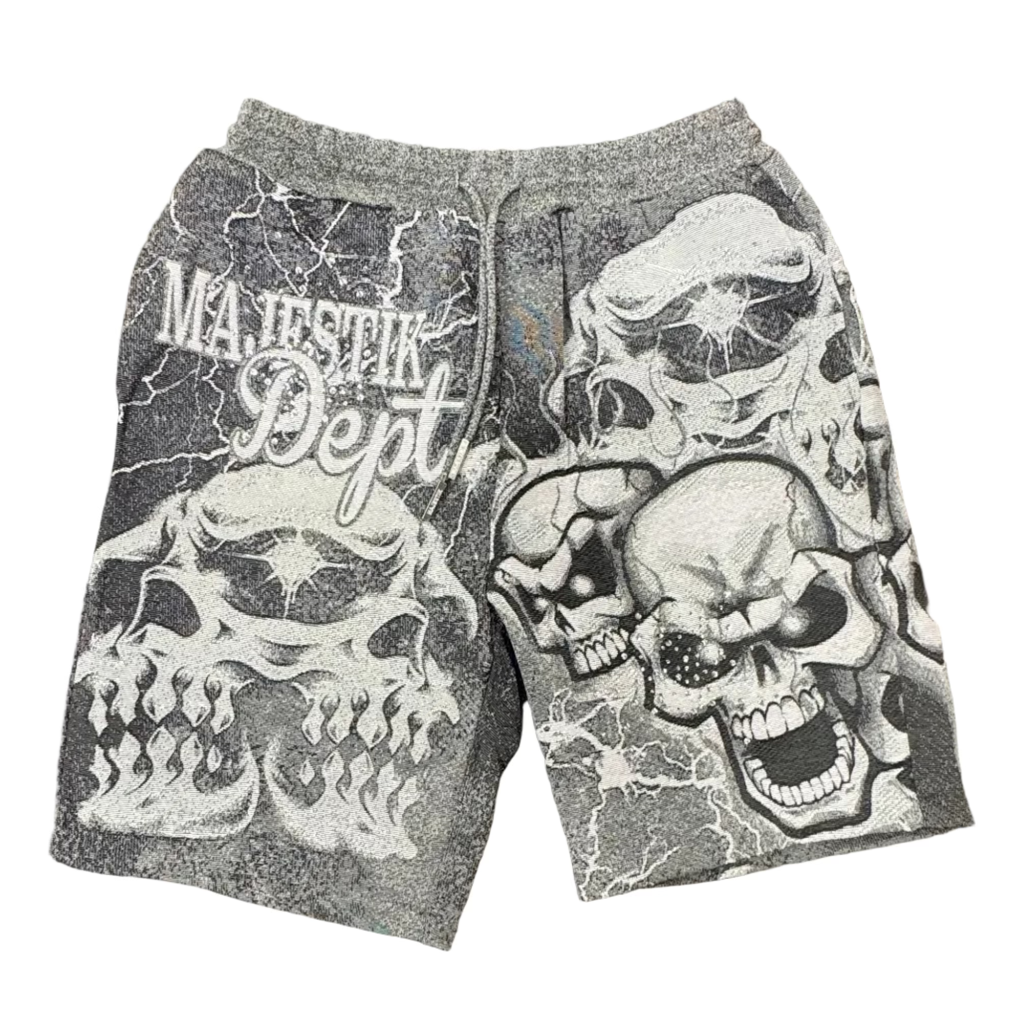 Majestik "Skull Inferno" Shorts– Grey