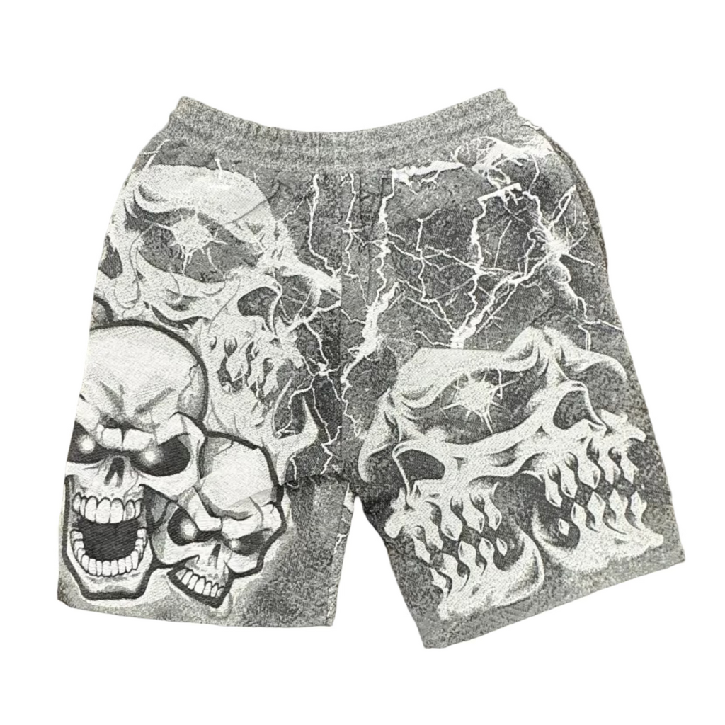 Majestik "Skull Inferno" Shorts– Grey