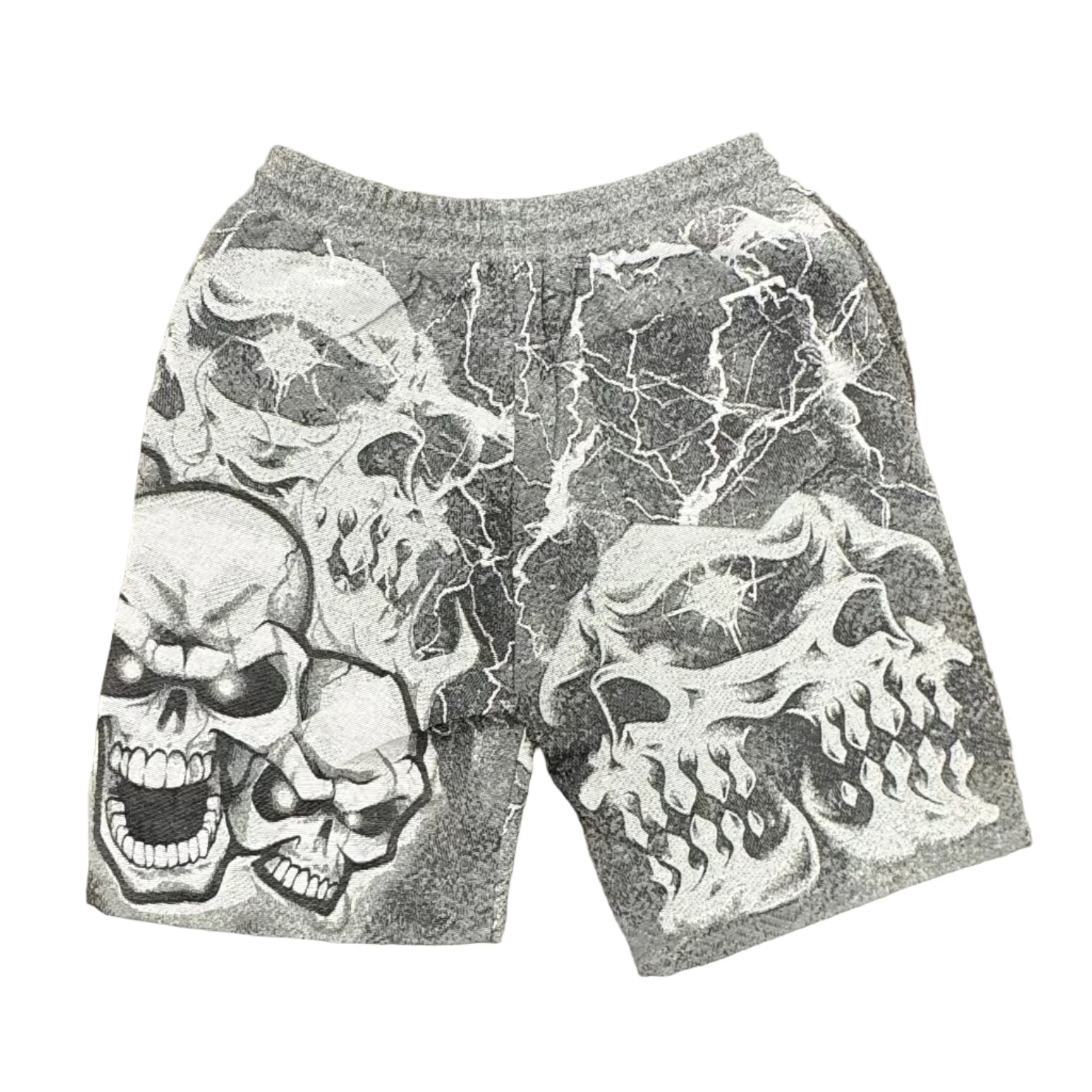 Majestik "Skull Inferno" Shorts– Grey