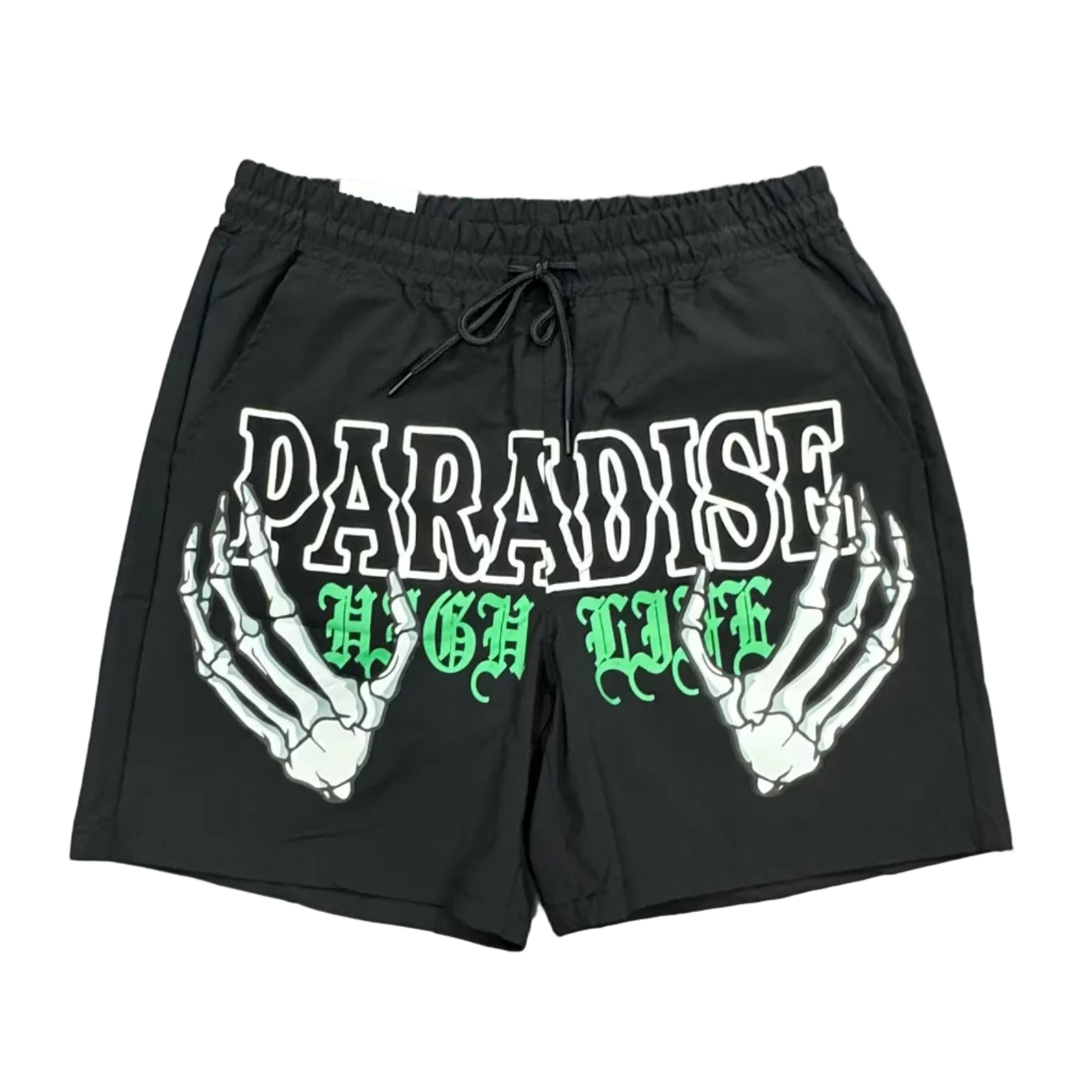 Rebel Minds "High Life" Graphic Shorts– Black