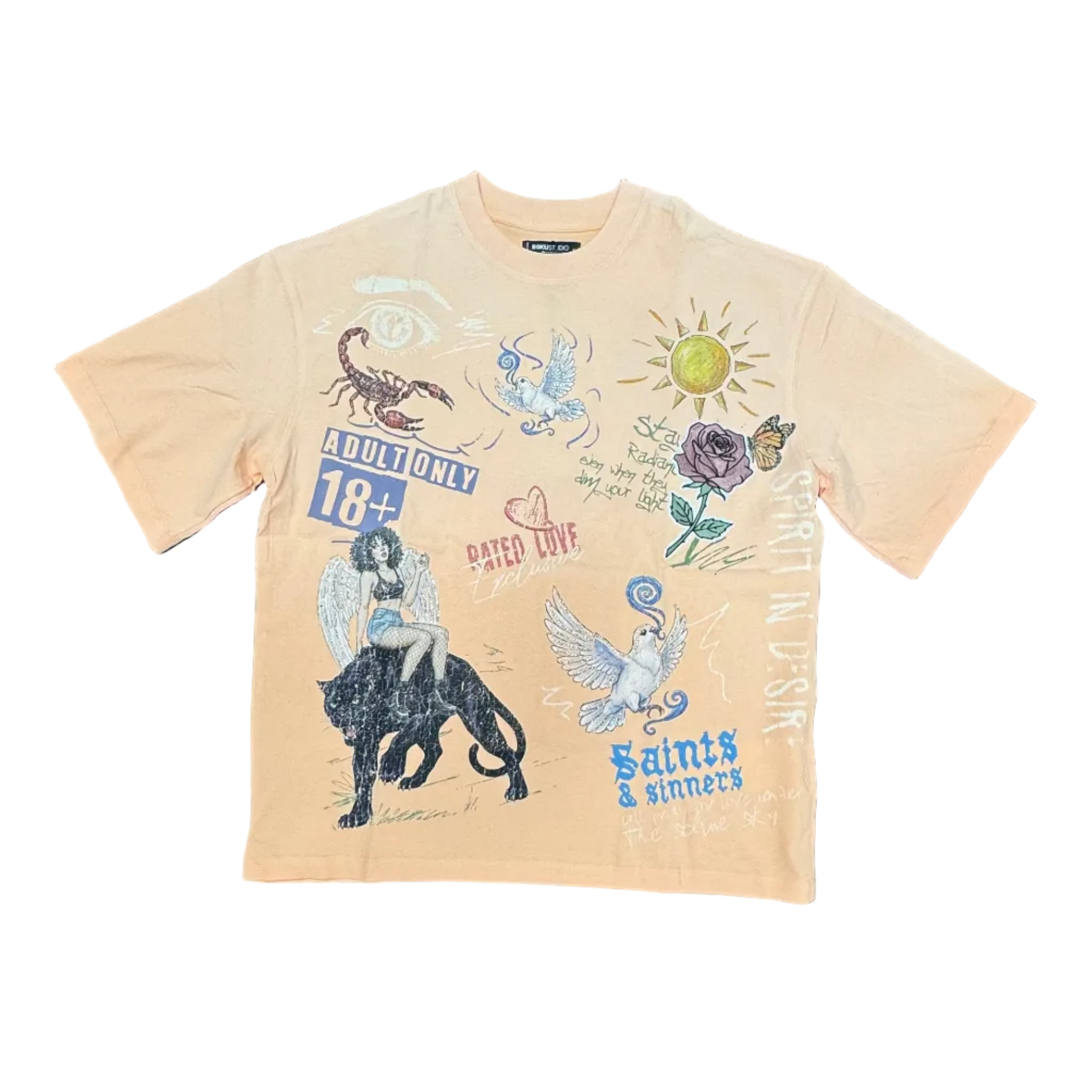 Roku Studio Divine Chaos Tee- Peach