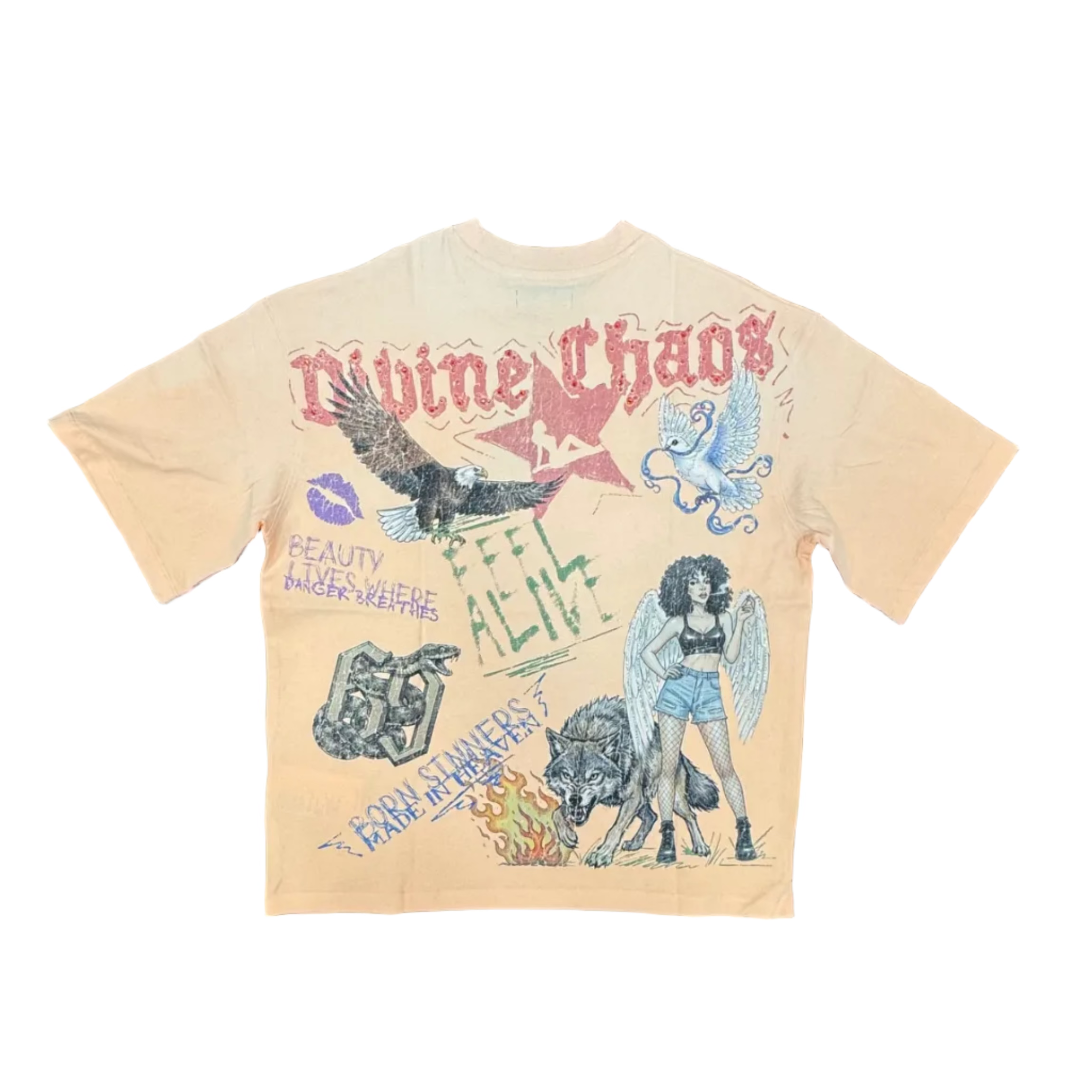 Roku Studio Divine Chaos Tee- Peach