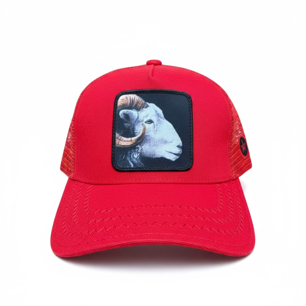 Ram Patch Trucker Hat – Red