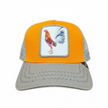 Rooster Patch Trucker Hat – Orange/Gray