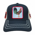 Rooster Trucker Hat – Black/Khaki