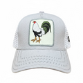 White Rooster Trucker Hat – Light Grey