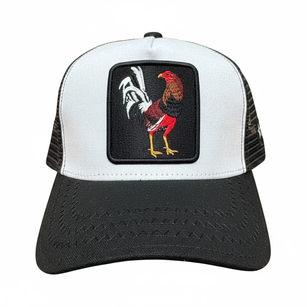 Rooster Trucker Hat – Grey/Black