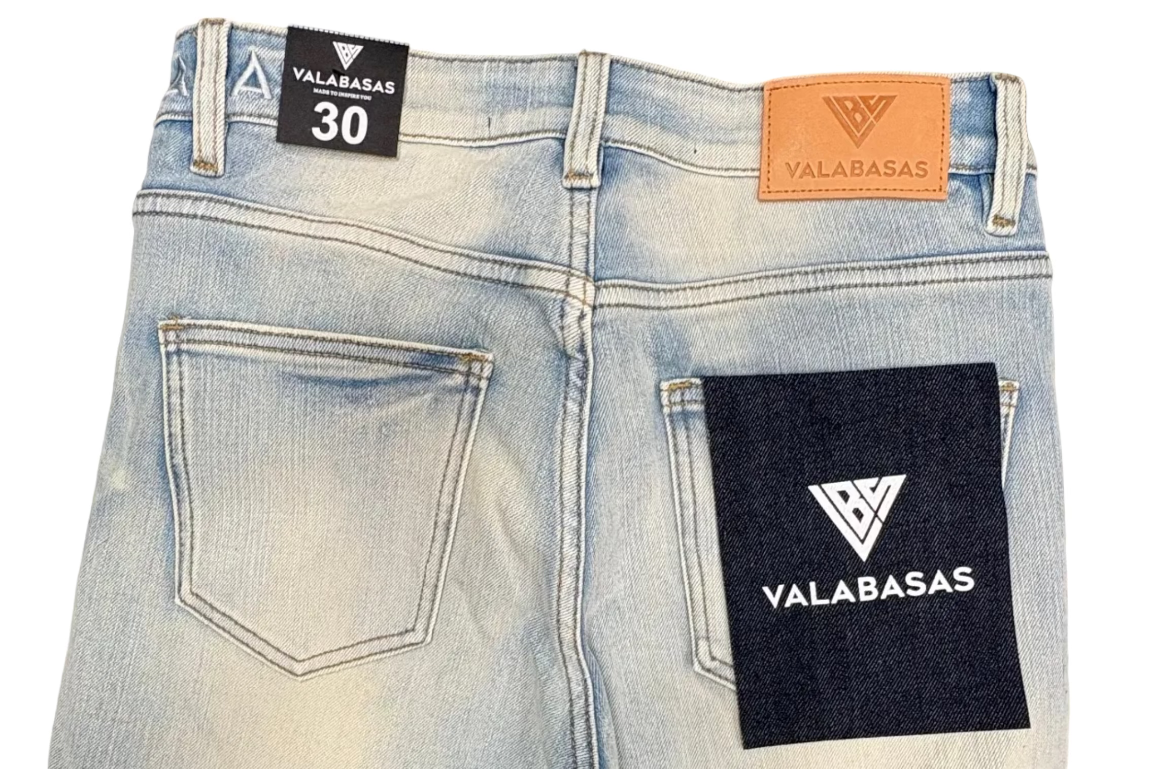 VALABASAS Light Wash Skinny Jeans